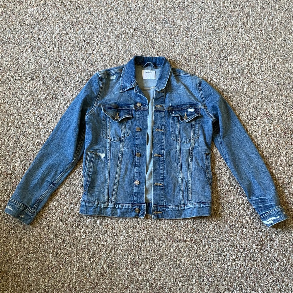 Old Navy Blue Distressed Denim Jacket